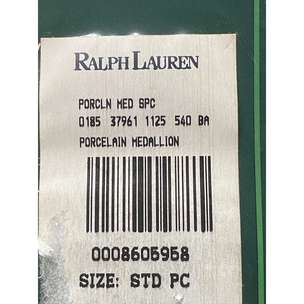 New Ralph Lauren Porcelain Medallion Standard Blue White Pillowcases Set Of 2